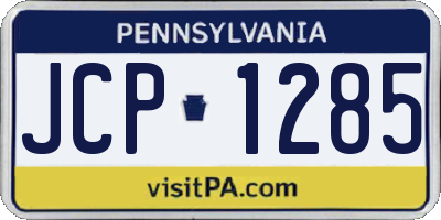 PA license plate JCP1285