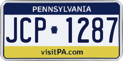 PA license plate JCP1287