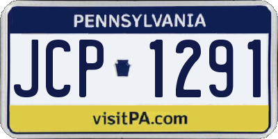 PA license plate JCP1291