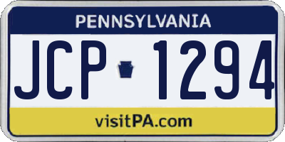 PA license plate JCP1294