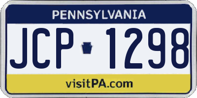PA license plate JCP1298