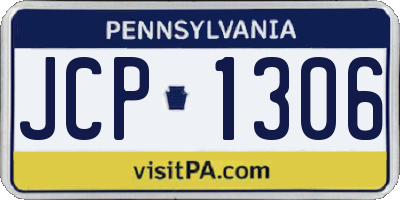 PA license plate JCP1306