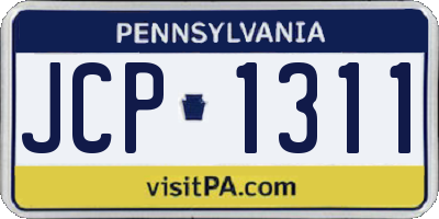 PA license plate JCP1311