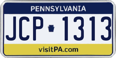 PA license plate JCP1313
