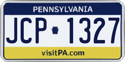 PA license plate JCP1327