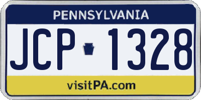PA license plate JCP1328