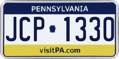 PA license plate JCP1330