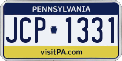 PA license plate JCP1331
