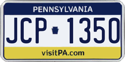PA license plate JCP1350