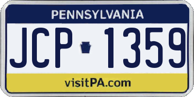 PA license plate JCP1359
