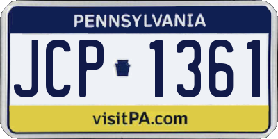 PA license plate JCP1361