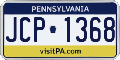 PA license plate JCP1368