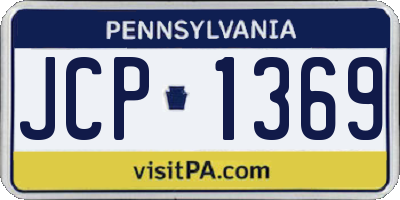 PA license plate JCP1369