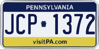 PA license plate JCP1372