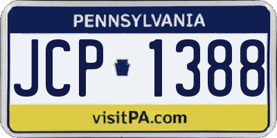 PA license plate JCP1388