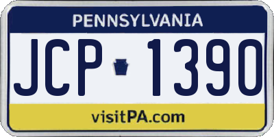PA license plate JCP1390