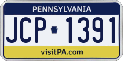 PA license plate JCP1391