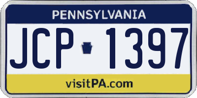 PA license plate JCP1397