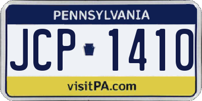 PA license plate JCP1410