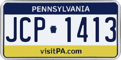 PA license plate JCP1413