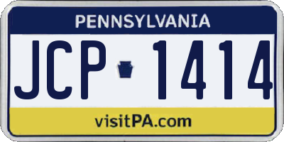 PA license plate JCP1414