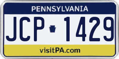 PA license plate JCP1429