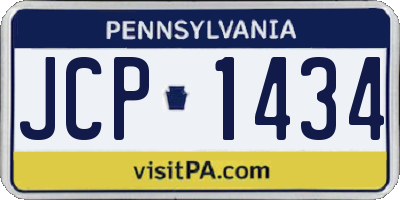 PA license plate JCP1434