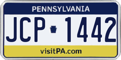 PA license plate JCP1442