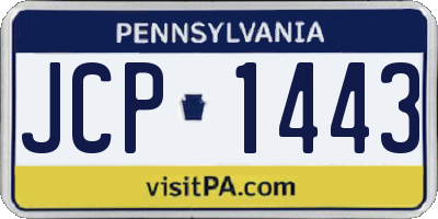 PA license plate JCP1443