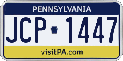 PA license plate JCP1447
