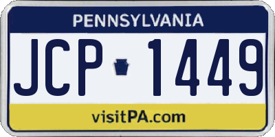 PA license plate JCP1449