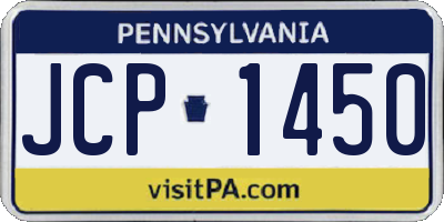 PA license plate JCP1450
