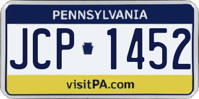 PA license plate JCP1452