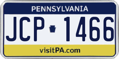 PA license plate JCP1466