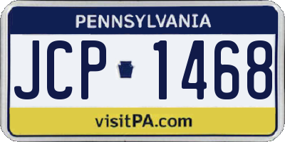 PA license plate JCP1468