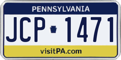 PA license plate JCP1471