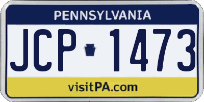 PA license plate JCP1473