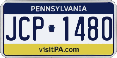 PA license plate JCP1480