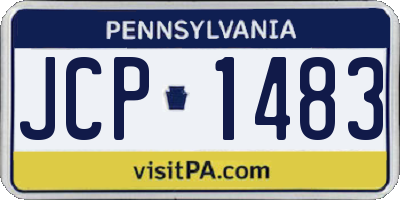 PA license plate JCP1483