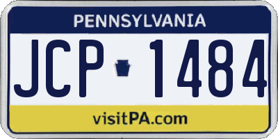 PA license plate JCP1484