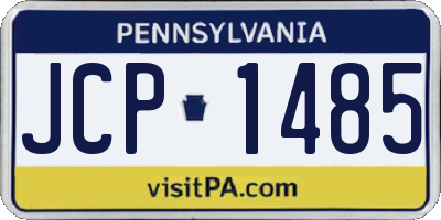 PA license plate JCP1485