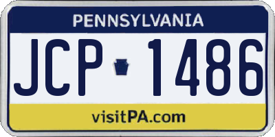 PA license plate JCP1486