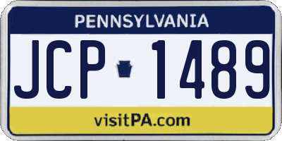PA license plate JCP1489