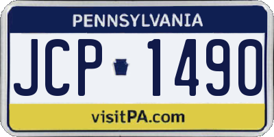 PA license plate JCP1490