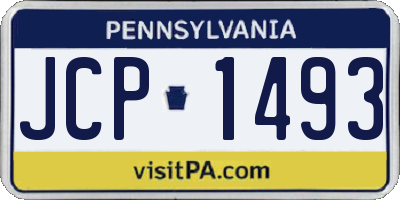 PA license plate JCP1493