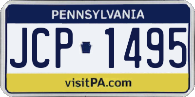 PA license plate JCP1495