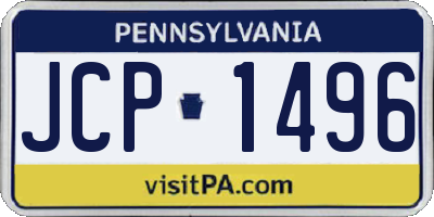 PA license plate JCP1496
