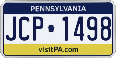 PA license plate JCP1498