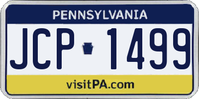 PA license plate JCP1499
