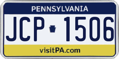 PA license plate JCP1506